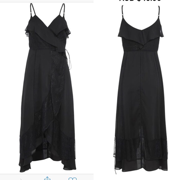 bardot midnight lace dress